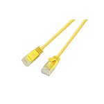 Slim Wirewin Patch cable: UTP, 15cm,yellow, Cat.6, AWG36, Klinkenschutz, rund, 2.8mm