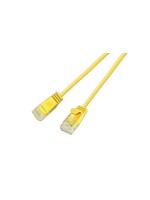Slim Wirewin Câble patch: UTP, 50m, jaune, Cat.6, AWG36, Klinkenschutz, rund, 2.8mm