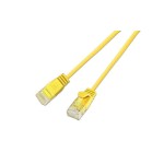 Slim Wirewin Patchkabel: UTP, 1m, gelb, Cat.6, AWG36, Klinkenschutz, rund, 2.8mm