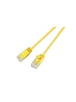 Slim Wirewin Câble patch: UTP, 1m, jaune, Cat.6, AWG36, Klinkenschutz, rund, 2.8mm