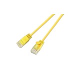 Slim Wirewin Patch cable: UTP, 2m, yellow, Cat.6, AWG36, Klinkenschutz, rund, 2.8mm