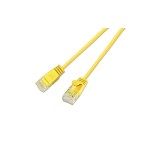 Slim Wirewin Patch cable: UTP, 5m, yellow, Cat.6, AWG36, Klinkenschutz, rund, 2.8mm