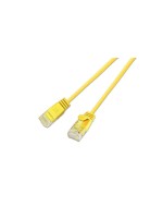 Slim Wirewin Câble patch: UTP, 5m, jaune, Cat.6, AWG36, Klinkenschutz, rund, 2.8mm