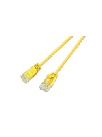 Slim Wirewin Câble patch: UTP, 10m, jaune, Cat.6, AWG36, Klinkenschutz, rund, 2.8mm