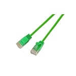 Slim Wirewin Patch cable: UTP, 1m, grün, Cat.6, AWG36, Klinkenschutz, rund, 2.8mm