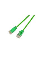 Slim Wirewin Câble patch: UTP, 10m, vert, Cat.6, AWG36, Klinkenschutz, rund, 2.8mm