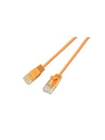 Slim Wirewin Patchkabel: UTP, 1.5m, orange, Cat.6, AWG36, Klinkenschutz, rund, 2.8mm