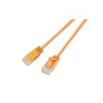 Slim Wirewin Patch cable: UTP, 3m, orange, Cat.6, AWG36, Klinkenschutz, rund, 2.8mm