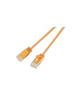 Slim Wirewin Câble patch: UTP, 10m,orange, Cat.6, AWG36, Klinkenschutz, rund, 2.8mm