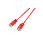 Slim Wirewin Câble patch: UTP, 50cm, rouge , Cat.6, AWG36, Klinkenschutz, rund, 2.8mm