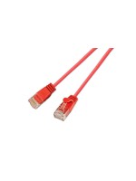 Slim Wirewin Câble patch: UTP, 1.5m, rouge , Cat.6, AWG36, Klinkenschutz, rund, 2.8mm