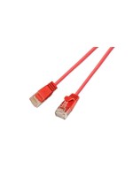 Slim Wirewin Patch cable: UTP, 3m, red, Cat.6, AWG36, Klinkenschutz, rund, 2.8mm
