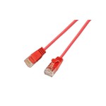 Slim Wirewin Patchkabel: UTP, 5m, rot, Cat.6, AWG36, Klinkenschutz, rund, 2.8mm