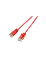 Slim Wirewin Patch cable: UTP, 10m, red, Cat.6, AWG36, Klinkenschutz, rund, 2.8mm