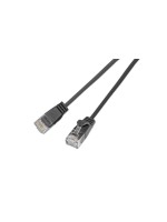 Slim Wirewin Câble patch: UTP, 1m, noir, Cat.6, AWG36, Klinkenschutz, rund, 2.8mm