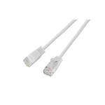 Slim Wirewin Patch cable: UTP, 50cm, white, Cat.6, AWG36, Klinkenschutz, rund, 2.8mm