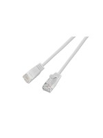 Slim Wirewin Patchkabel: UTP, 50cm, weiss, Cat.6, AWG36, Klinkenschutz, rund, 2.8mm