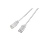 Slim Wirewin Câble patch: UTP, 3m, blanc, Cat.6, AWG36, Klinkenschutz, rund, 2.8mm