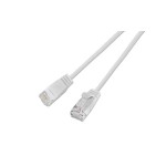 Slim Wirewin Patch cable: UTP, 10m, white, Cat.6, AWG36, Klinkenschutz, rund, 2.8mm