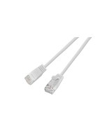 Slim Wirewin Patchkabel: UTP, 10m, weiss, Cat.6, AWG36, Klinkenschutz, rund, 2.8mm