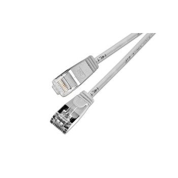 Slim Wirewin Pachkabel: F/FTP, 25cm, grau, Cat.6, AWG36, doppelt geschirmt, 4mm Slim Wirewin Pachkabel: F/FTP, 25cm, grau, Cat.6, AWG36, doppelt geschirmt, 4mm
