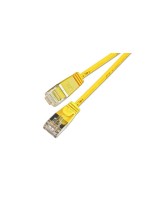 Slim Wirewin Pachcâble: F/FTP, 25cm, jaune, Cat.6, AWG36, doppelt geschirmt, 4mm