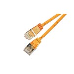 Slim Wirewin Pachkabel: U/FTP, 25cm, orange, Cat.6, AWG36, 100% Kupfer, geschirmt, 4mm