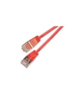 Slim Wirewin Pachcâble: F/FTP, 25cm, rouge , Cat.6, AWG36, doppelt geschirmt, 4mm