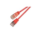 SLIM Câble patch slim RJ-45 - RJ-45, Cat 6, U/FTP, 15 m, Rouge
