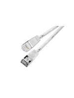 Slim Wirewin Pachcable: F/FTP, 20m, white, Cat.6, AWG36, doppelt geschirmt, 4mm