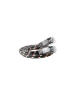 Slim Wirewin Toughcâble: STP, 0.25m, gris, Cat.6, AWG36, Klinkenschutz, Nylonmantel