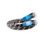 Slim Wirewin Toughcâble: STP, 0.25m, bleu, Cat.6, AWG36, Klinkenschutz, Nylonmantel