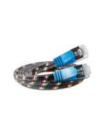 Slim Wirewin Toughkabel: STP, 0.5m, blau, Cat.6, AWG36, Klinkenschutz, Nylonmantel
