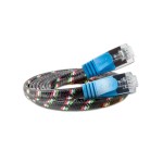 Slim Wirewin Toughcable: STP, 1m, blue, Cat.6, AWG36, Klinkenschutz, Nylonmantel