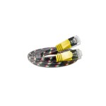 Slim Wirewin Toughcable: STP, 0.25m, yellow, Cat.6, AWG36, Klinkenschutz, Nylonmantel