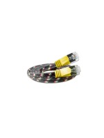 Slim Wirewin Toughcâble: STP, 0.5m, jaune, Cat.6, AWG36, Klinkenschutz, Nylonmantel