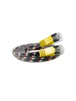 Slim Wirewin Toughcâble: STP, 2m, jaune, Cat.6, AWG36, Klinkenschutz, Nylonmantel
