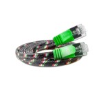 Slim Wirewin Toughcâble: STP, 1m, vert, Cat.6, AWG36, Klinkenschutz, Nylonmantel