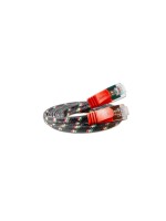 Slim Wirewin Toughcâble: STP, 0.5m, rouge , Cat.6, AWG36, Klinkenschutz, Nylonmantel