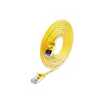 Slim Wirewin Pachkabel: F/FTP, 7.5m, gelb, Cat.6, AWG36, doppelt geschirmt, 4mm