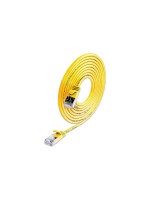 Slim Wirewin Pachcâble: F/FTP, 7.5m, jaune, Cat.6, AWG36, doppelt geschirmt, 4mm