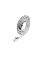 Slim Wirewin Pachcâble: F/FTP, 7.5m, gris, Cat.6, AWG36, doppelt geschirmt, 4mm