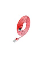 Slim Wirewin Pachcâble: F/FTP, 7.5m, rouge , Cat.6, AWG36, doppelt geschirmt, 4mm