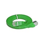 Wirewin Slim Patchkabel: STP, 0.15m, grün, Cat.6, AWG36, Klinkenschutz, Längenaufdruck