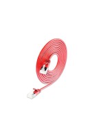 SLIM Câble patch slim Cat 6A, U/FTP, 7 m, Rouge