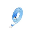 Slim Wirewin patch cable: U/FTP, 25cm, blue, Cat.6A, LSOH, Klinke nicht brechbar, 3.8mm
