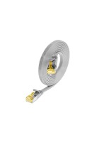 SLIM Câble patch slim Cat 6A, U/FTP, 0.25 m, Gris