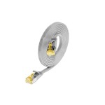SLIM Câble patch slim Cat 6A, U/FTP, 7 m, Gris