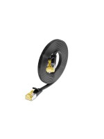 Slim Wirewin patch cable: U/FTP,10cm,black, Cat.6A, PVC, Klinke nicht brechbar,1.85x6mm