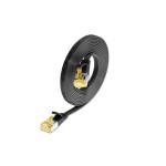 SLIM Câble patch slim Cat 6A, U/FTP, 2 m, Noir